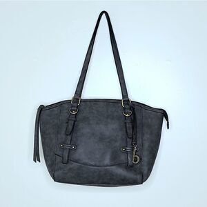 B.O.C. | Large Marbled Gray Suede Tote